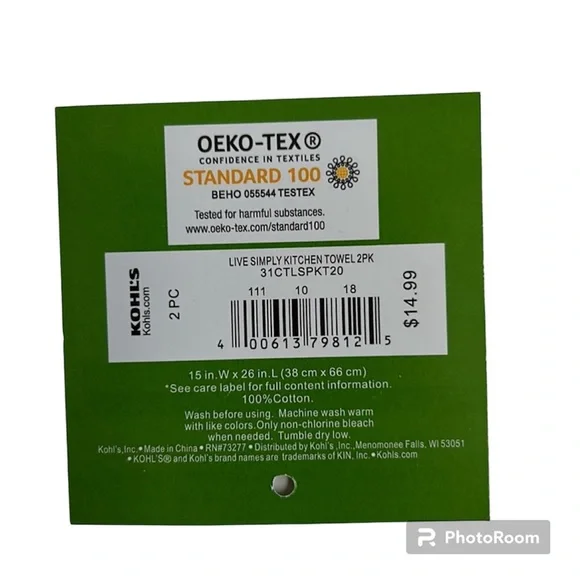 Hand Crafted Colorful Floral Hanging Hand Towel Crochet Top Live Simply Logo - Picture 8 of 10